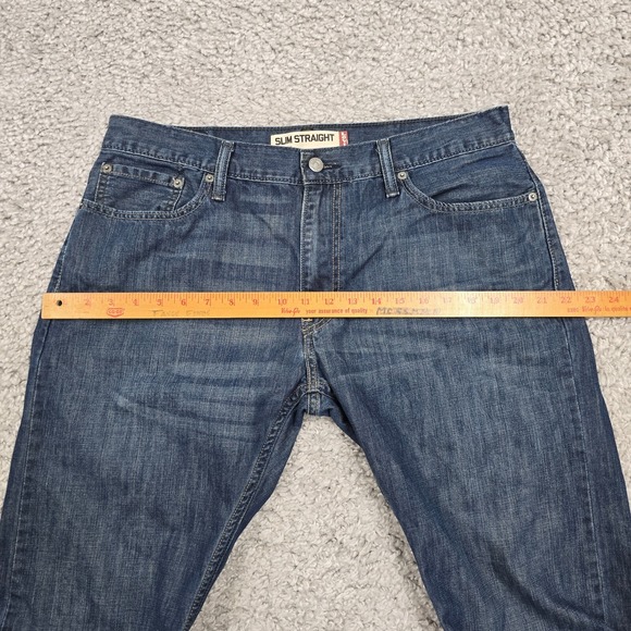 Levis Mens 514 Slim Straight Jeans Medium Wash 36×29‎ (fits 34×29) Denim Grunge - Picture 10 of 15